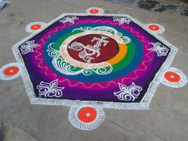 6 sanskar bharti rangoli design by shireen kauser