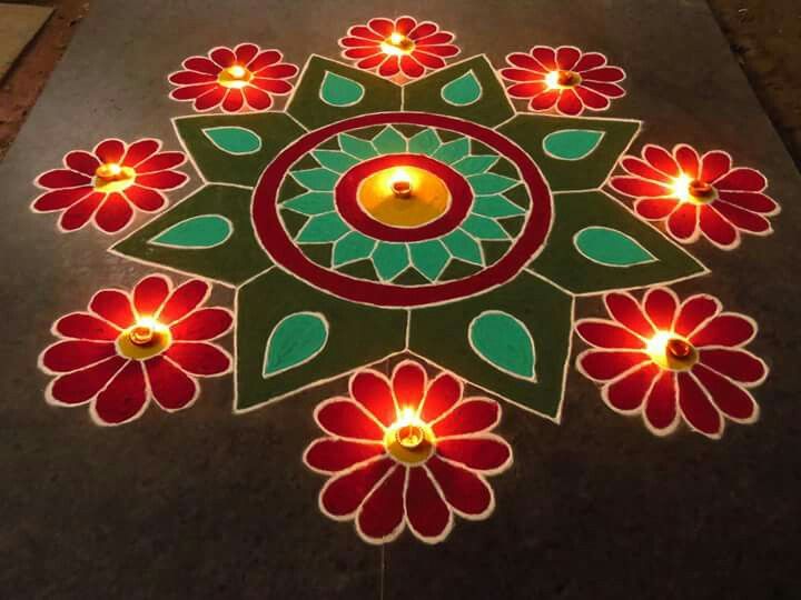 7 diwali rangoli design by kavitha nandani
