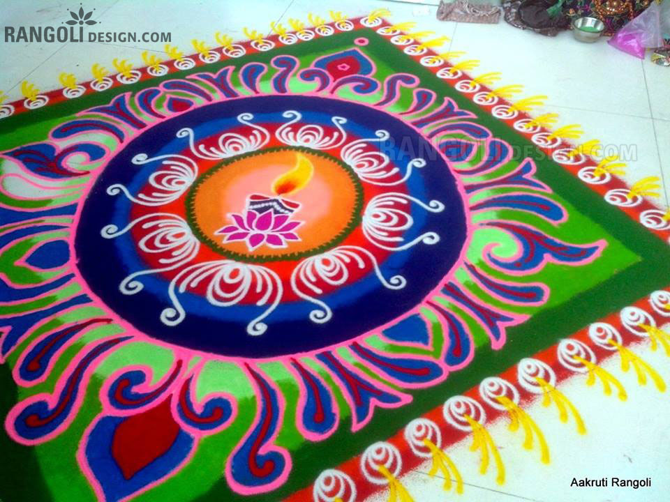 diwali rangoli design by aakruti -  15