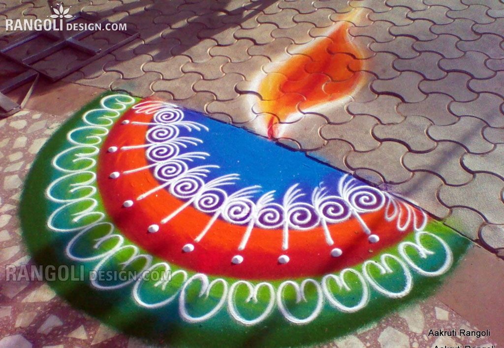 diwali rangoli design by aakruti