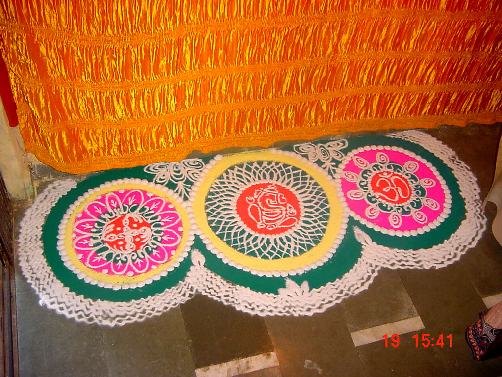 4 sanskar rangoli design by geeta loke