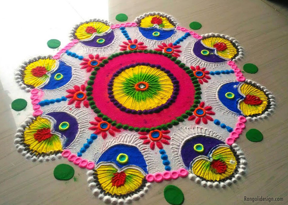 17 holi colour festival rangoli