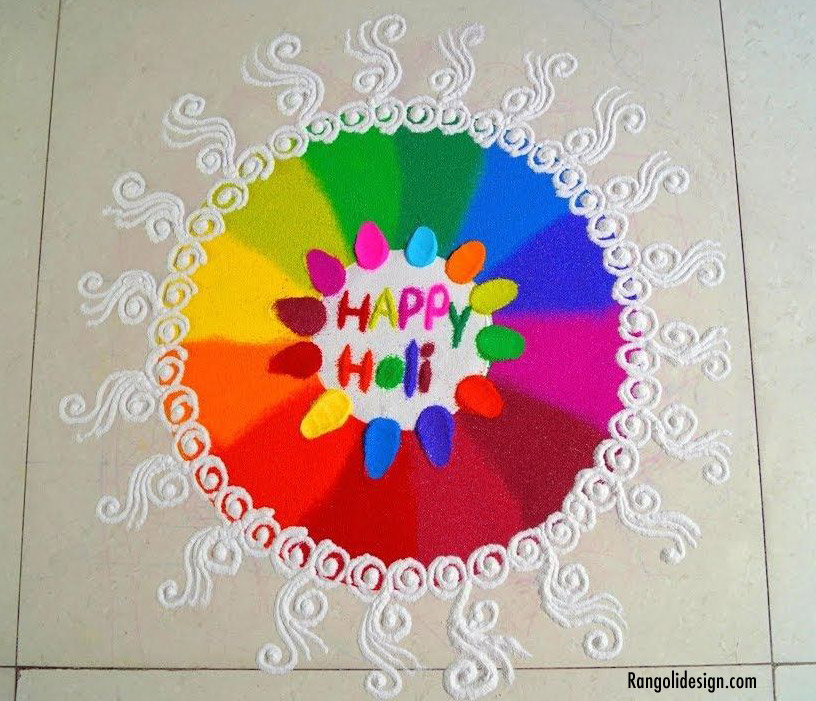 24 multicolour rangoli design for holi