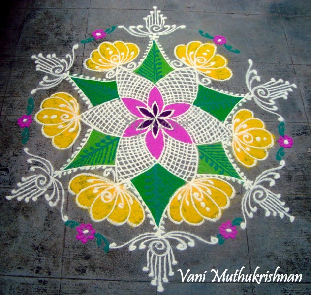 3 rangoli design by vani muthukrishnan