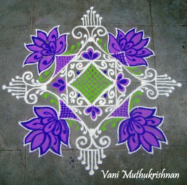 4 rangoli design by vani muthukrishnan