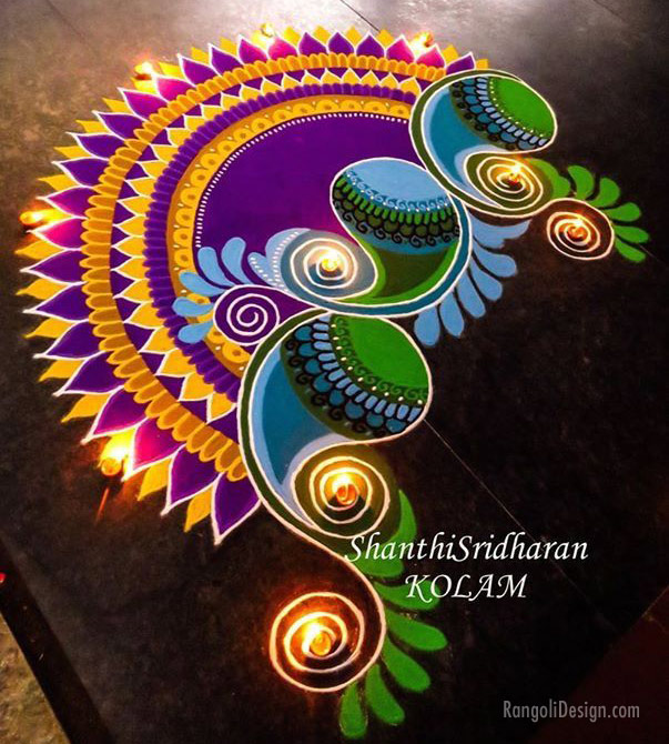 diwali rangoli design by shanti sridharan