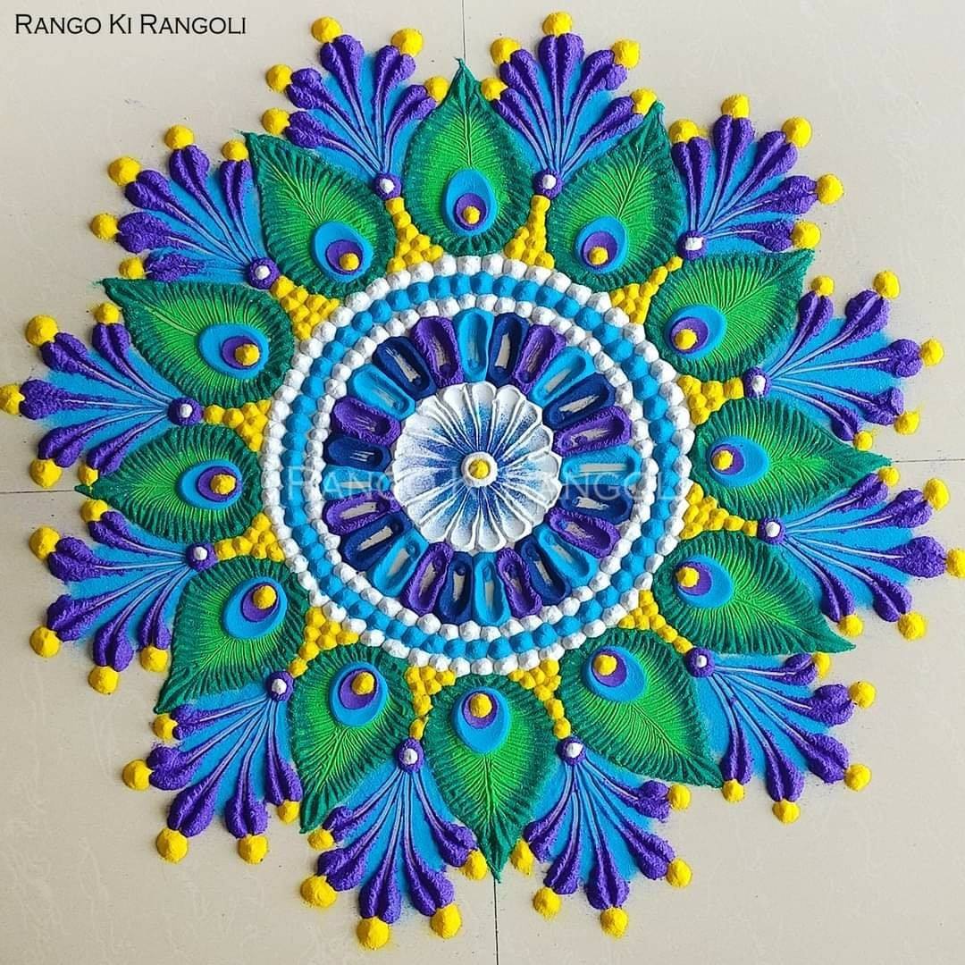 beautiful rangoli design blooming by rangoki