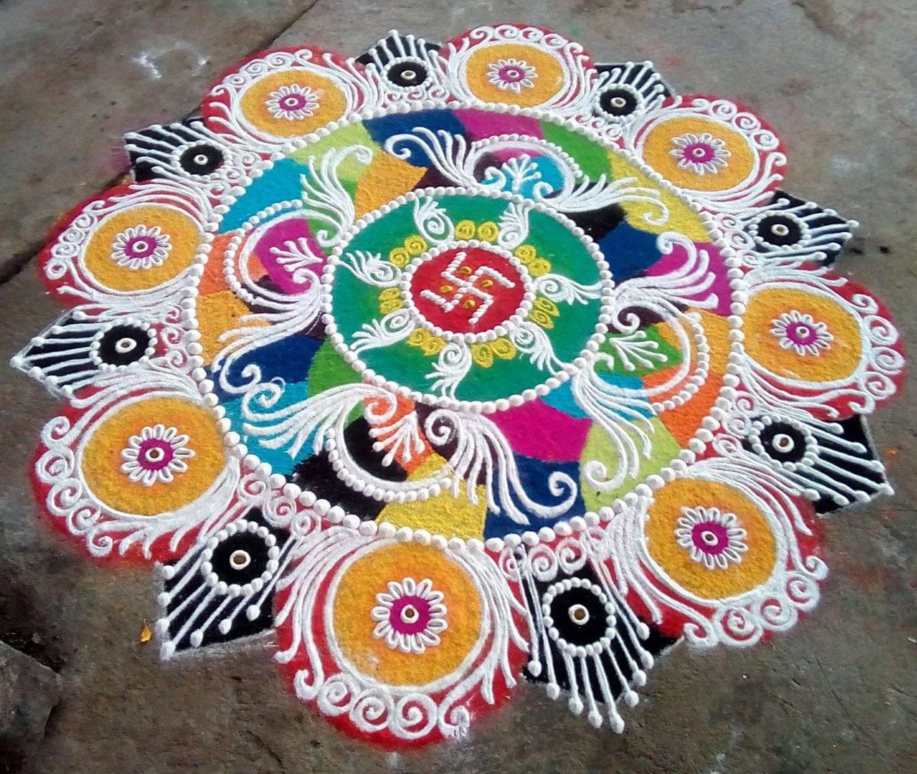 mandala rangoli design floral by shivani potwar