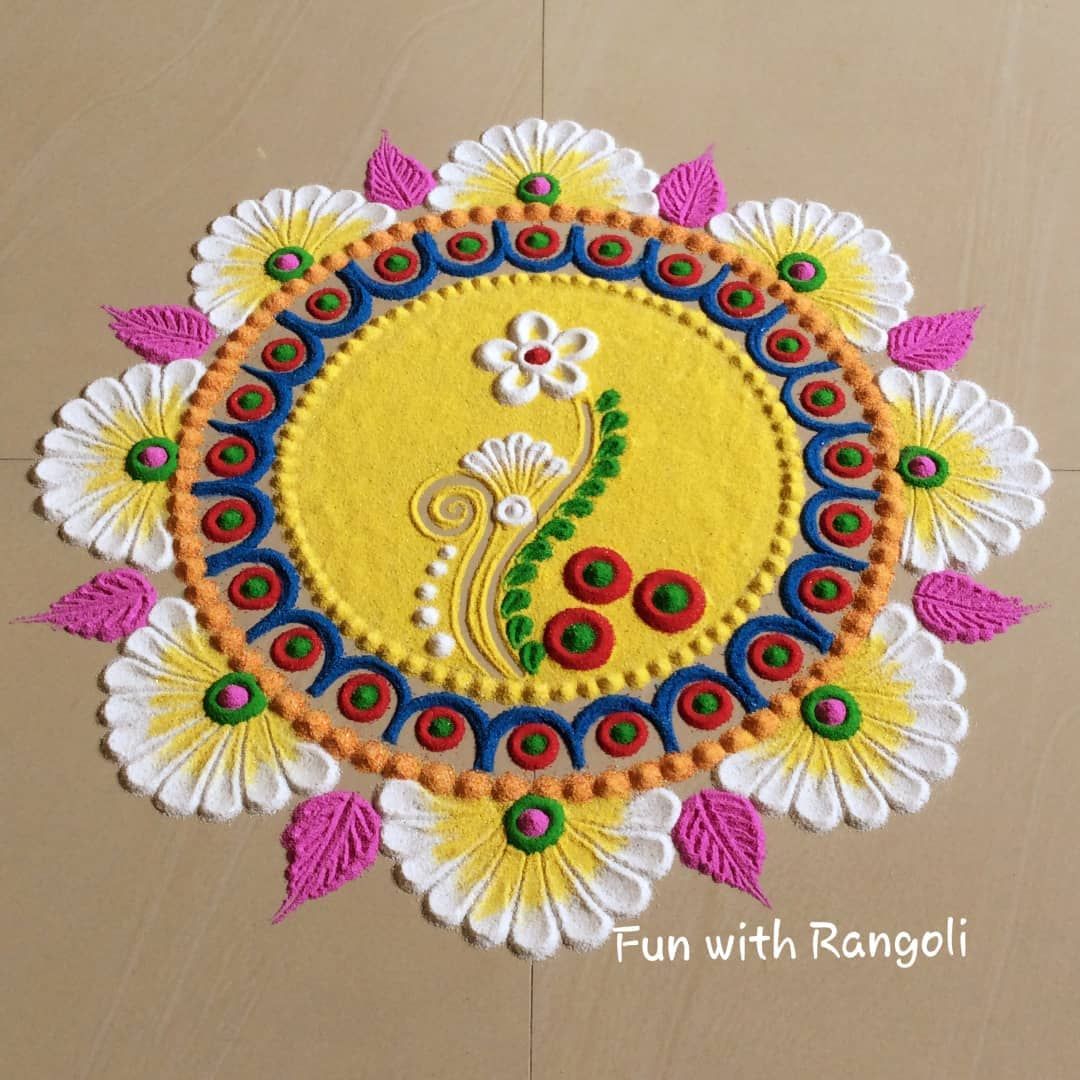 beautiful rangoli design by fun with rangoli