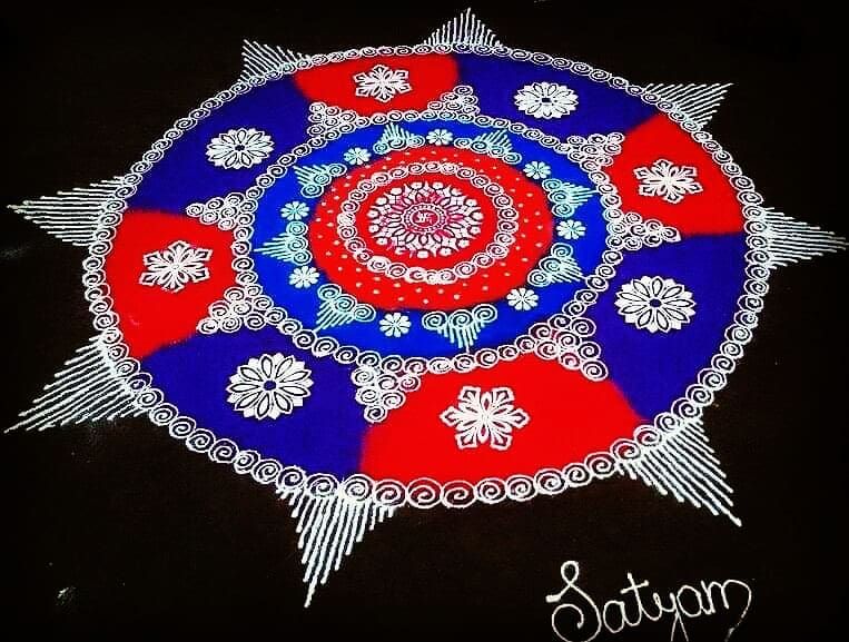 colorful rangoli design festive by satyam