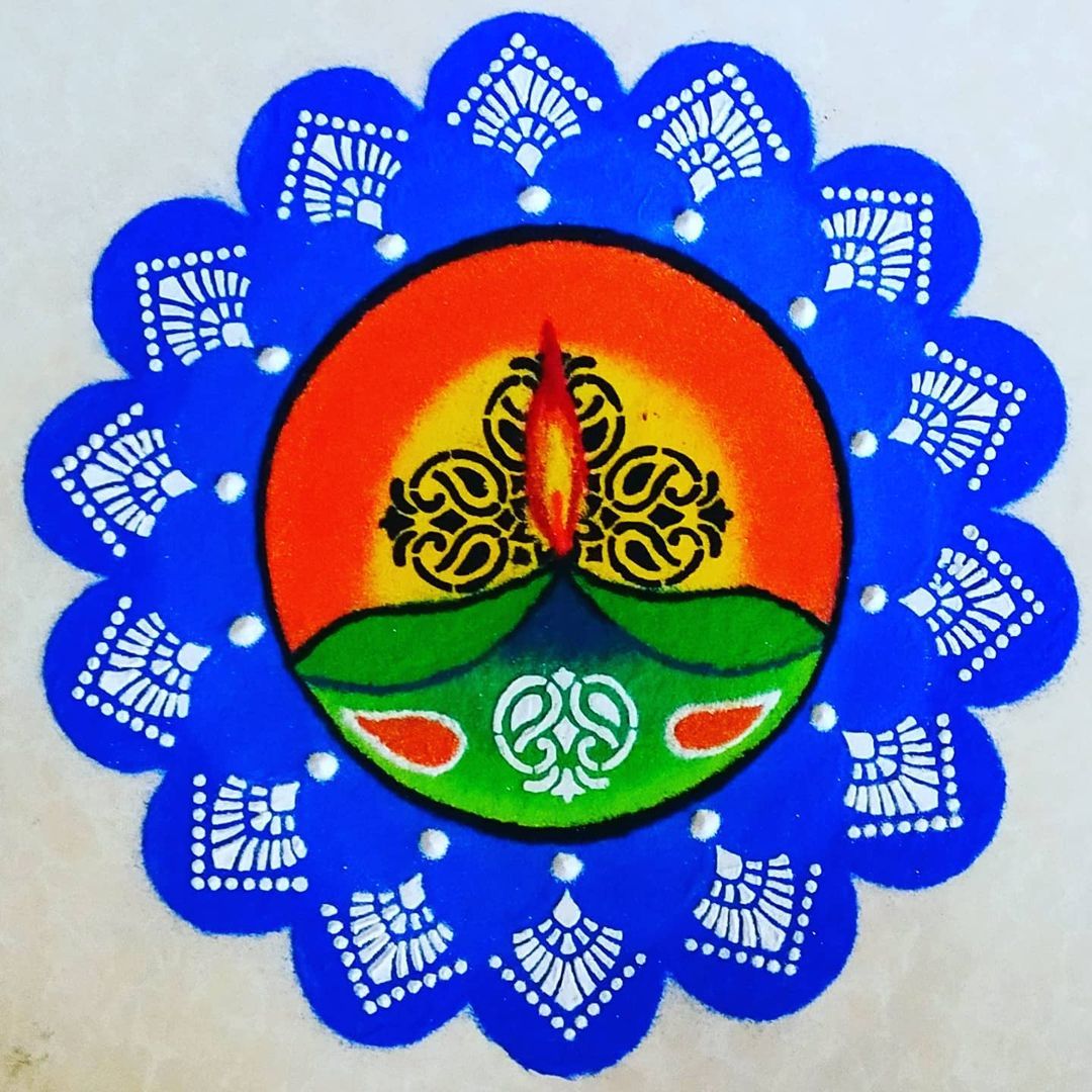 mandala rangoli design for diwali by mandalazentografy