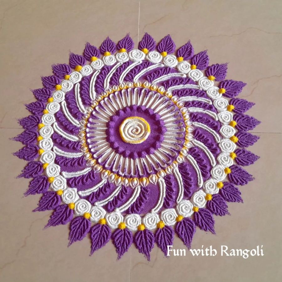 beautiful festival special rangoli design by fun with rangoli