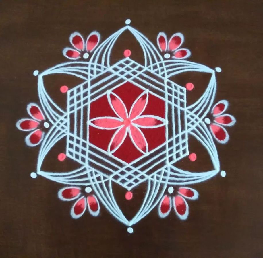 easy dotted kolam design by traditionalkolam