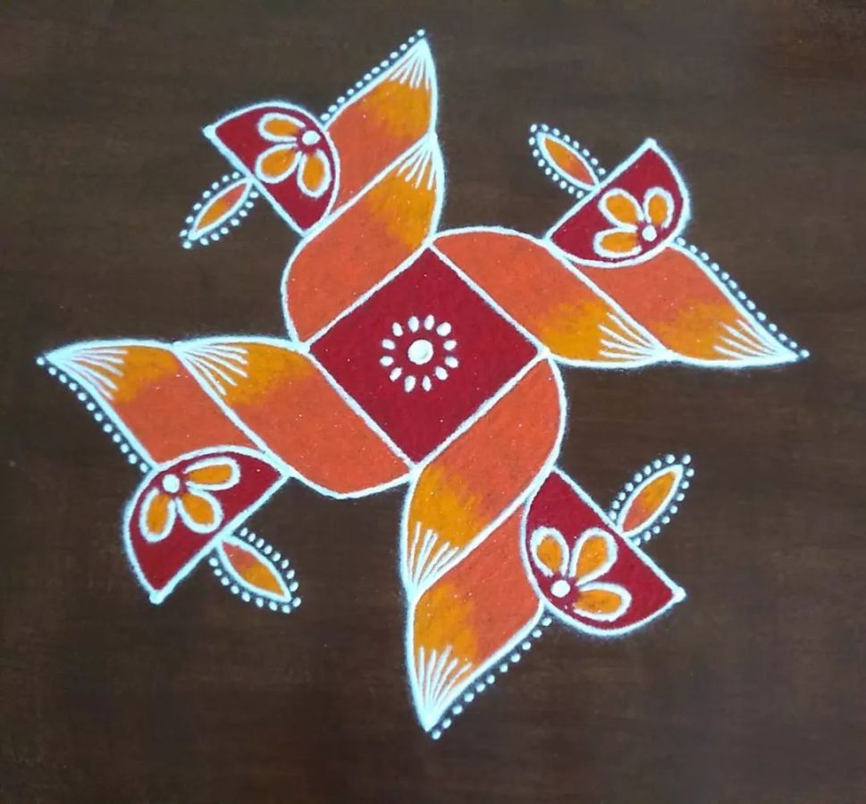 simple dotted kolam design by traditionalkolam