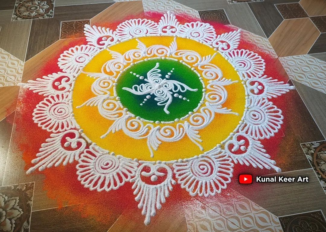 beautiful sanskar bharti rangoli design by kunal keer