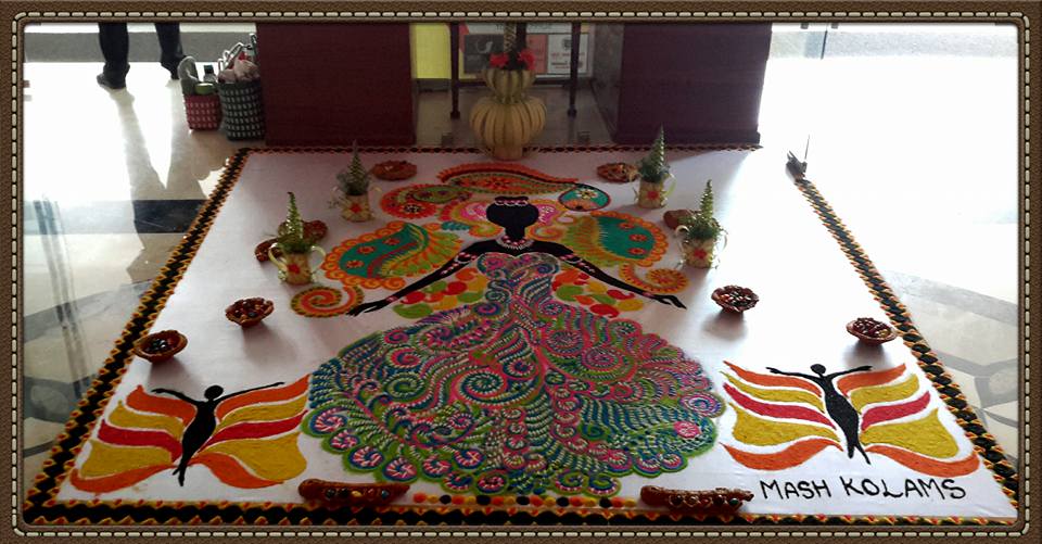 beautiful indian rangoli design by maash