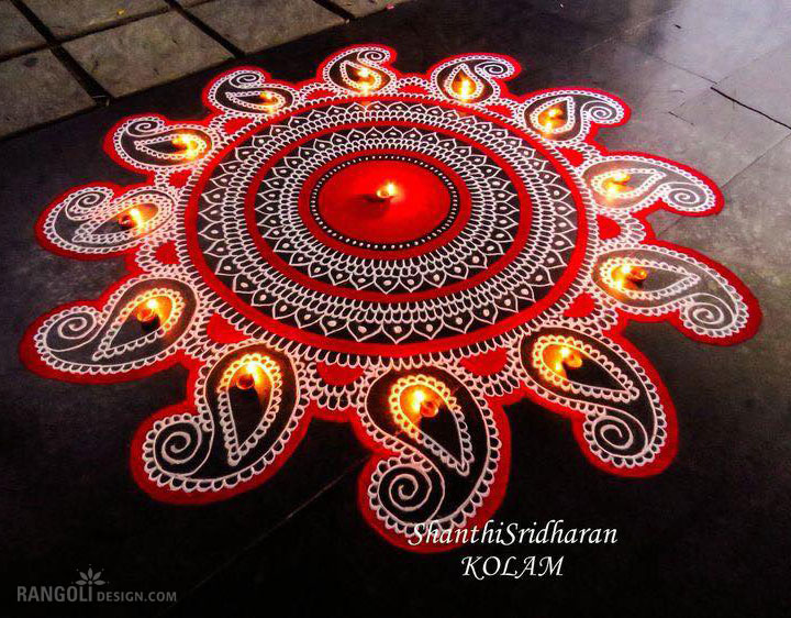 11 diwali rangoli design by shanthi sridharan