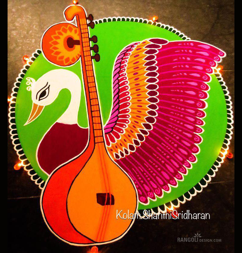 20 Beautiful Diwali Rangoli designs and Kolam designs by Shanthi