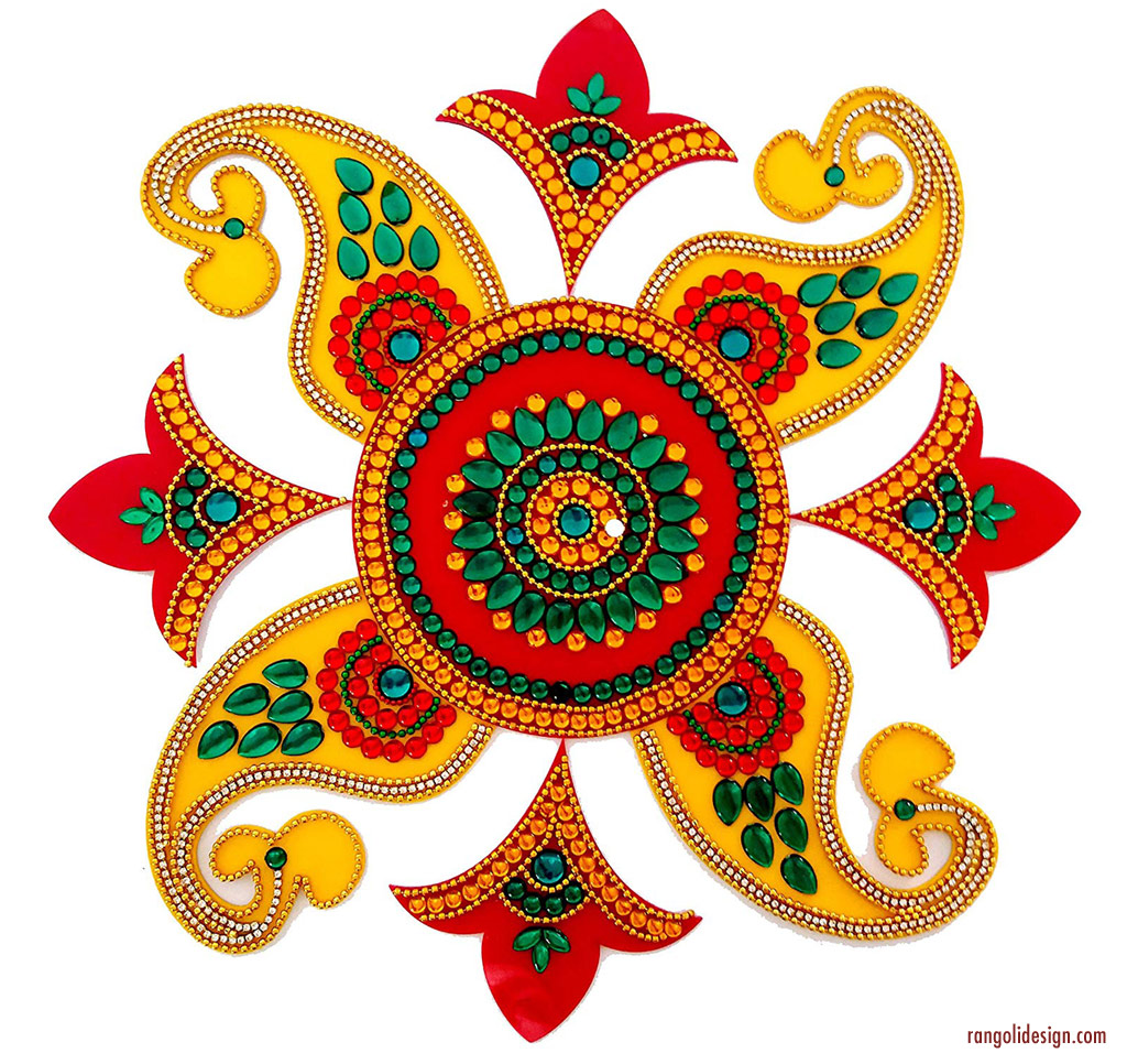 kundan rangoli design by kala nirmana