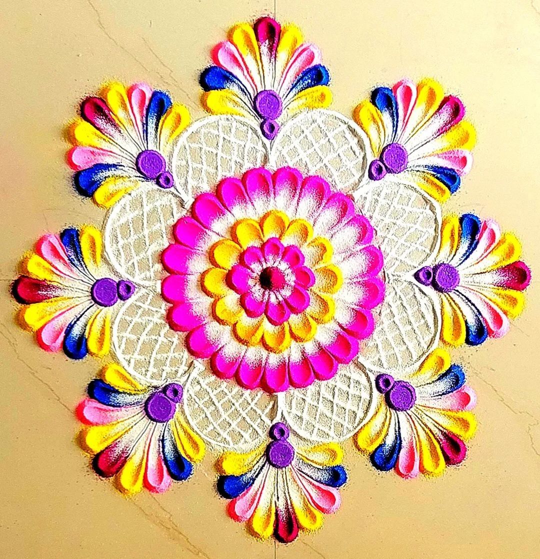 creative rangoli design by vimal kumar jain